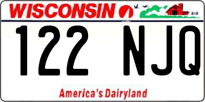 WI license plate 122NJQ