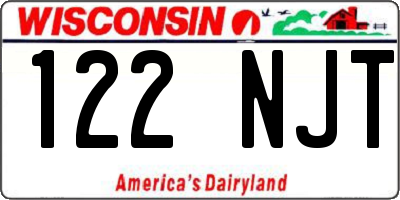WI license plate 122NJT