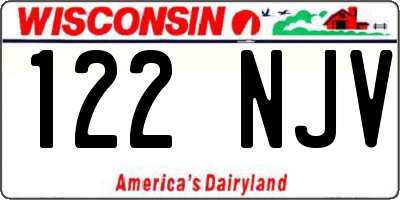 WI license plate 122NJV