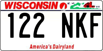 WI license plate 122NKF