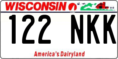 WI license plate 122NKK