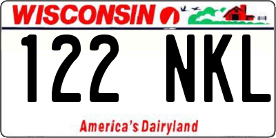 WI license plate 122NKL