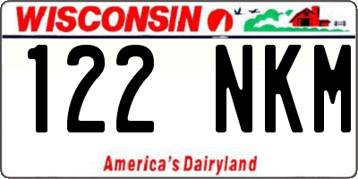 WI license plate 122NKM