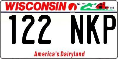 WI license plate 122NKP