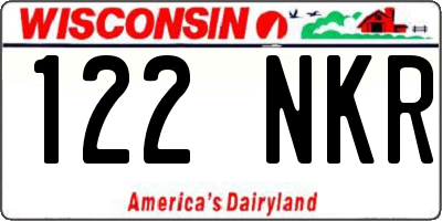 WI license plate 122NKR