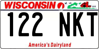 WI license plate 122NKT