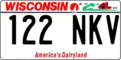 WI license plate 122NKV
