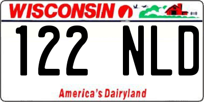 WI license plate 122NLD