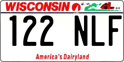 WI license plate 122NLF