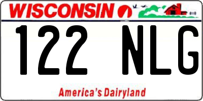 WI license plate 122NLG