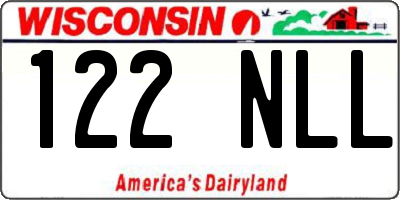 WI license plate 122NLL