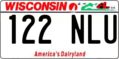 WI license plate 122NLU