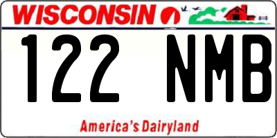 WI license plate 122NMB