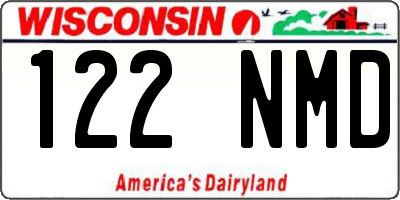 WI license plate 122NMD
