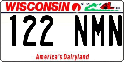 WI license plate 122NMN