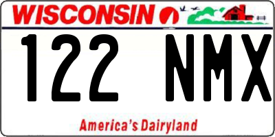 WI license plate 122NMX