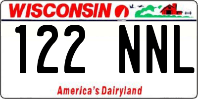 WI license plate 122NNL
