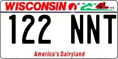 WI license plate 122NNT