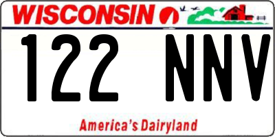 WI license plate 122NNV