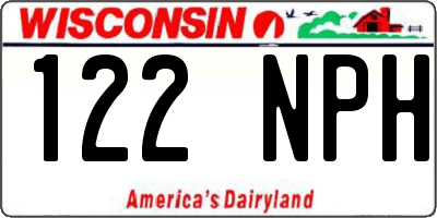 WI license plate 122NPH