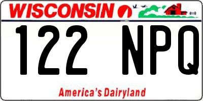 WI license plate 122NPQ