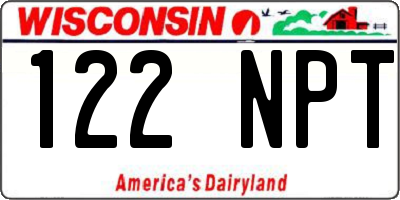 WI license plate 122NPT
