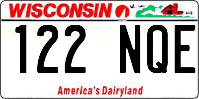 WI license plate 122NQE