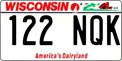 WI license plate 122NQK