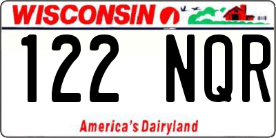 WI license plate 122NQR