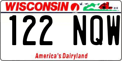 WI license plate 122NQW
