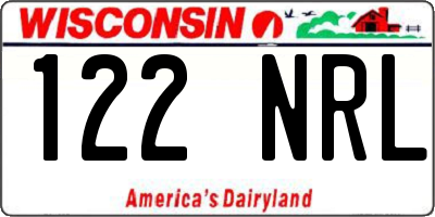 WI license plate 122NRL