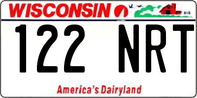 WI license plate 122NRT