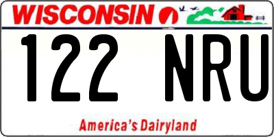 WI license plate 122NRU
