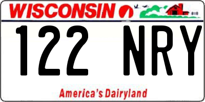 WI license plate 122NRY