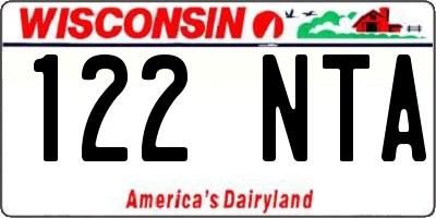 WI license plate 122NTA