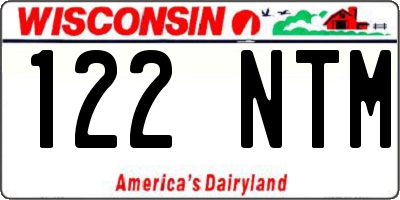 WI license plate 122NTM