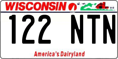 WI license plate 122NTN