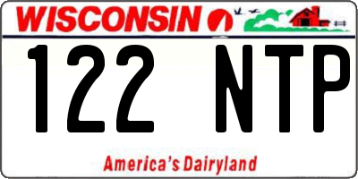 WI license plate 122NTP