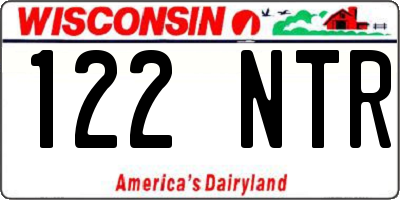 WI license plate 122NTR