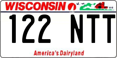 WI license plate 122NTT