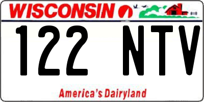 WI license plate 122NTV