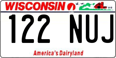 WI license plate 122NUJ