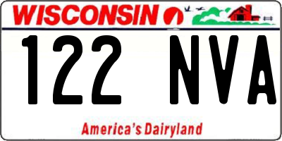WI license plate 122NVA