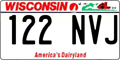 WI license plate 122NVJ