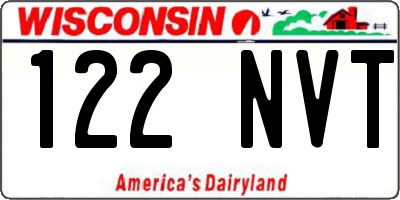WI license plate 122NVT