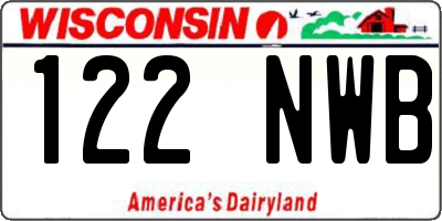 WI license plate 122NWB