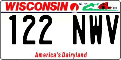 WI license plate 122NWV