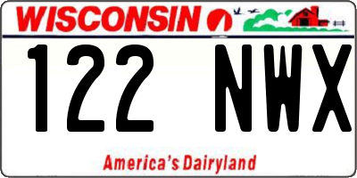 WI license plate 122NWX