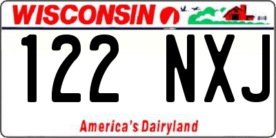 WI license plate 122NXJ