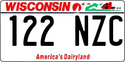 WI license plate 122NZC